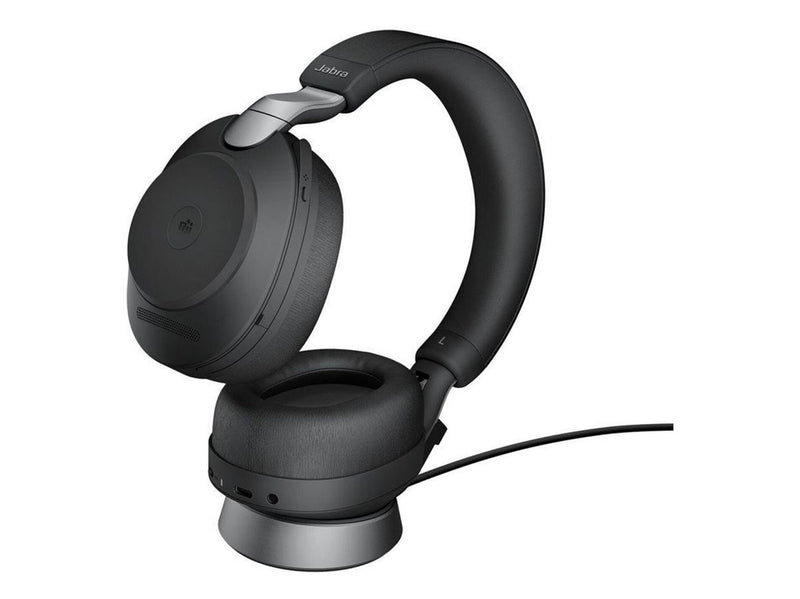 Jabra Evolve2 85 Link380a MS Stereo Stand Black