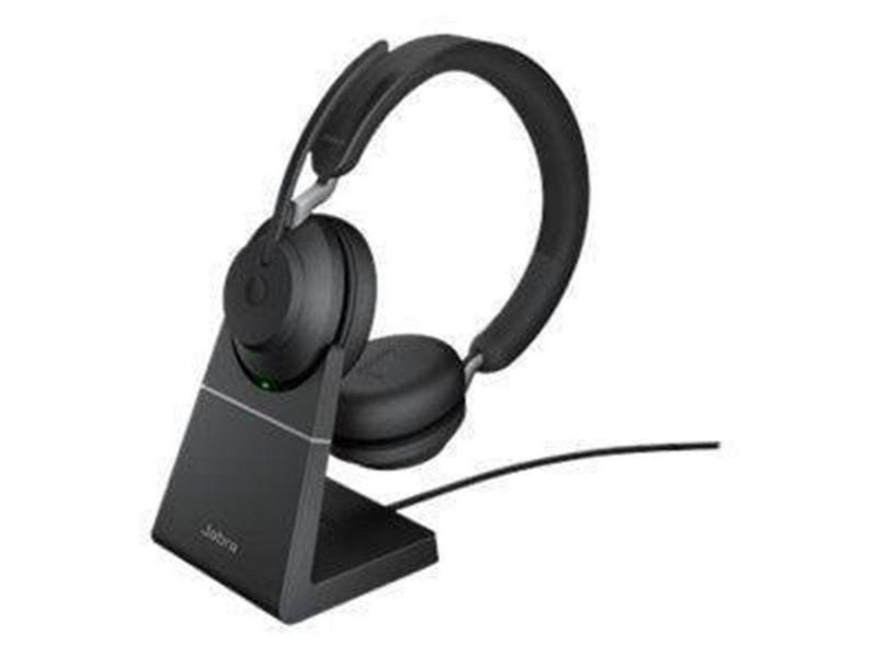 Jabra Evolve2 65 Link380a UC Stereo Stand Black