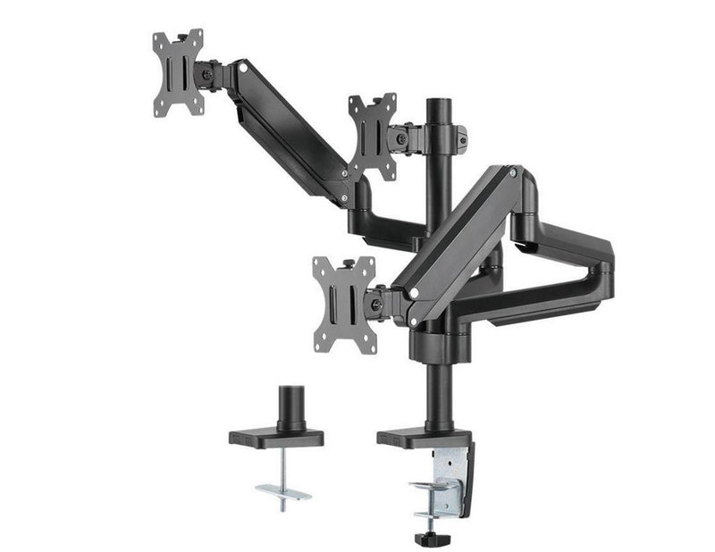 Deltaco Office triple hydraulisk monitor-arm 17"-27"