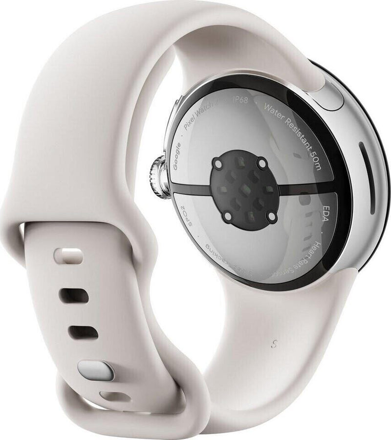 Google Pixel Watch 2 (LTE) Sportarmband 41mm, silber/porcelain