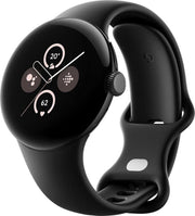 Google Pixel Watch 2 (WiFi) Sportarmband 41mm, schwarz/obsidian