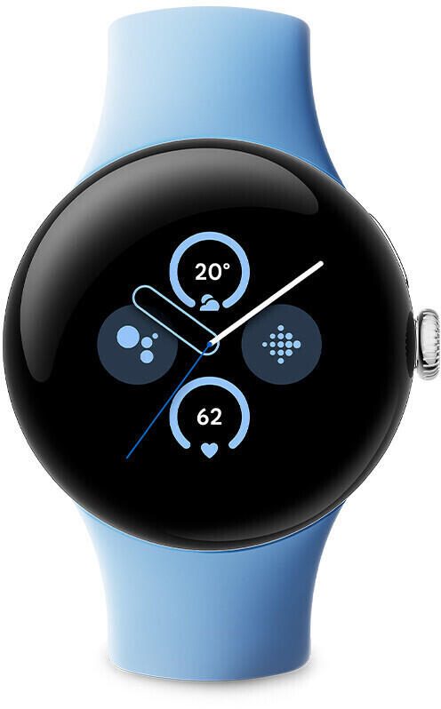 Google Pixel Watch 2 (WiFi) Sportarmband41mm, silber/bay