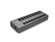 I-Tec USB-A Charging HUB 10 port + Power Adapter 48 W USB-Hubs - 10 - Grau