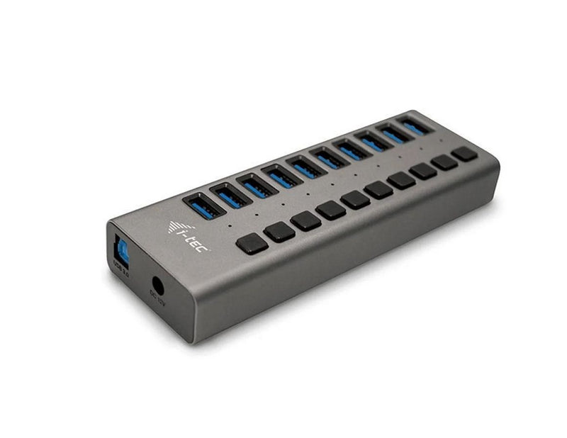 I-Tec USB-A Charging HUB 10 port + Power Adapter 48 W USB-Hubs - 10 - Grau