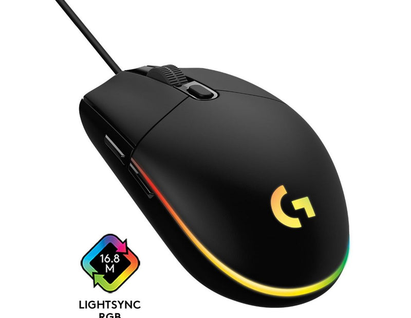 Logitech G203 LIGHTSYNC - Black - Gaming Maus (Schwarz mit RGB)