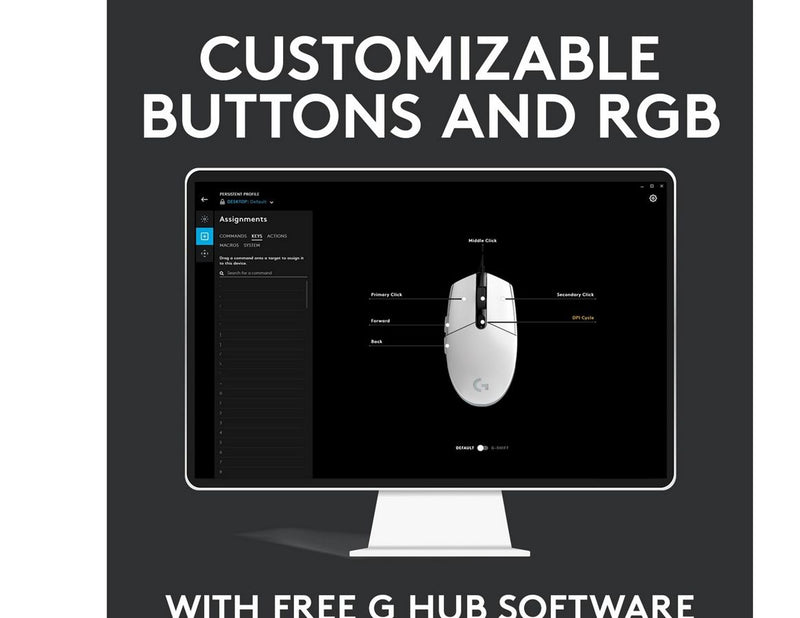 Logitech G203 LIGHTSYNC - Black - Gaming Maus (Schwarz mit RGB)