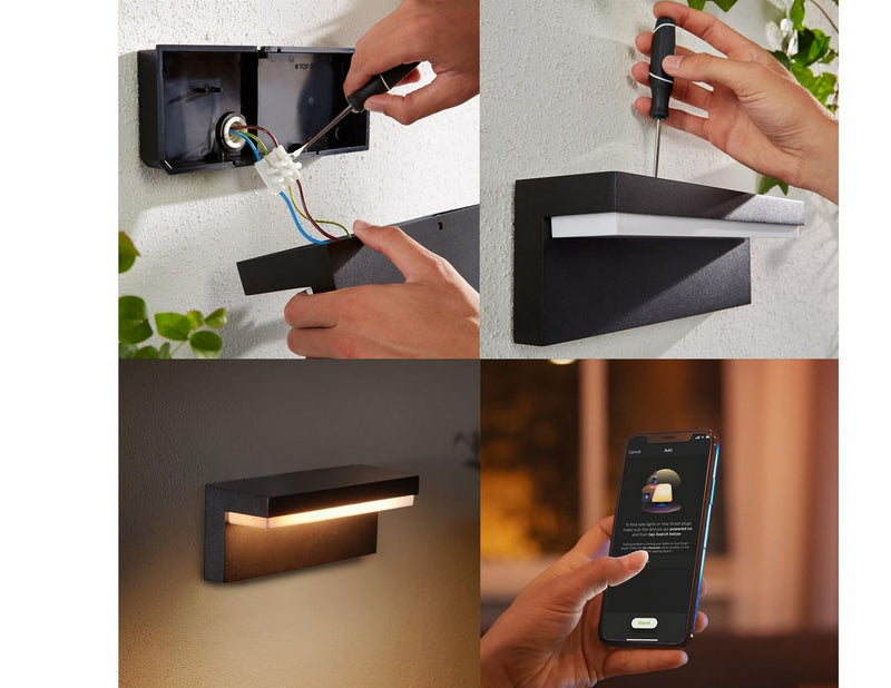 Philips Hue Nyro Outdoor Wall Light — White & Color Ambiance