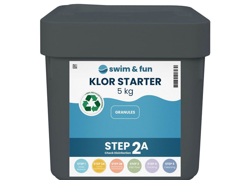 Swim & Fun Klor Starter – schnelllösliches Granulat, 5 kg