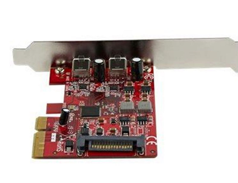 StarTech.com PCIe USB 3.1 Card - 2x USB C 3.1 Gen 2 10Gbps - PCIe Gen 3 x4 - ASM3142 Chipset - USB Type C PCI Express Card - USB adapter