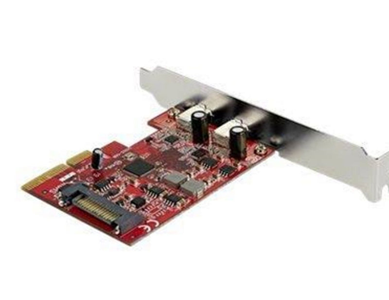 StarTech.com PCIe USB 3.1 Card - 2x USB C 3.1 Gen 2 10Gbps - PCIe Gen 3 x4 - ASM3142 Chipset - USB Type C PCI Express Card - USB adapter