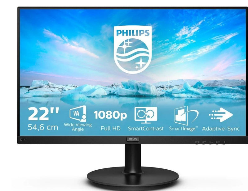 22" Philips V-line 221V8 - 1920x1080 (FHD) - 75Hz - VA