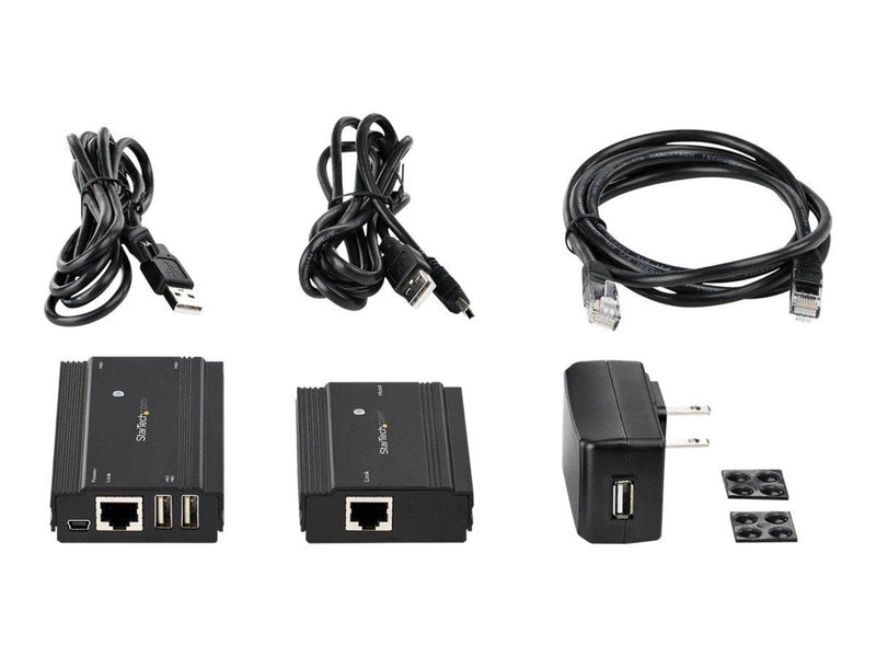 StarTech.com 4-Port USB 2.0 Extender Hub over Single CAT5e/CAT6 Ethernet Cable (RJ45) - 330ft (100m) - USB Extender Hub Adapter
