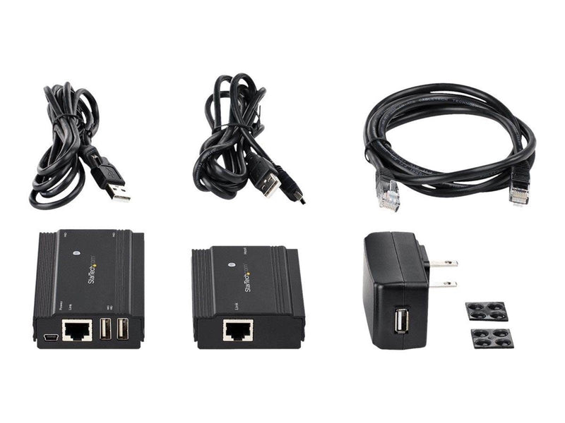 StarTech.com 4-Port USB 2.0 Extender Hub over Single CAT5e/CAT6 Ethernet Cable (RJ45) - 330ft (100m) - USB Extender Hub Adapter
