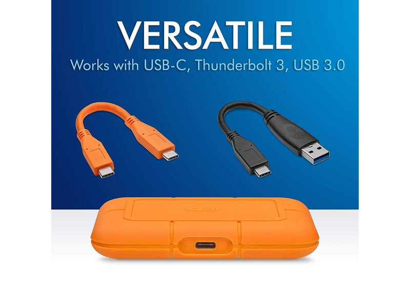 LaCie Rugged SSD USB-C Portable - 4TB - Orange - Extern SSD - Thunderbolt 3
