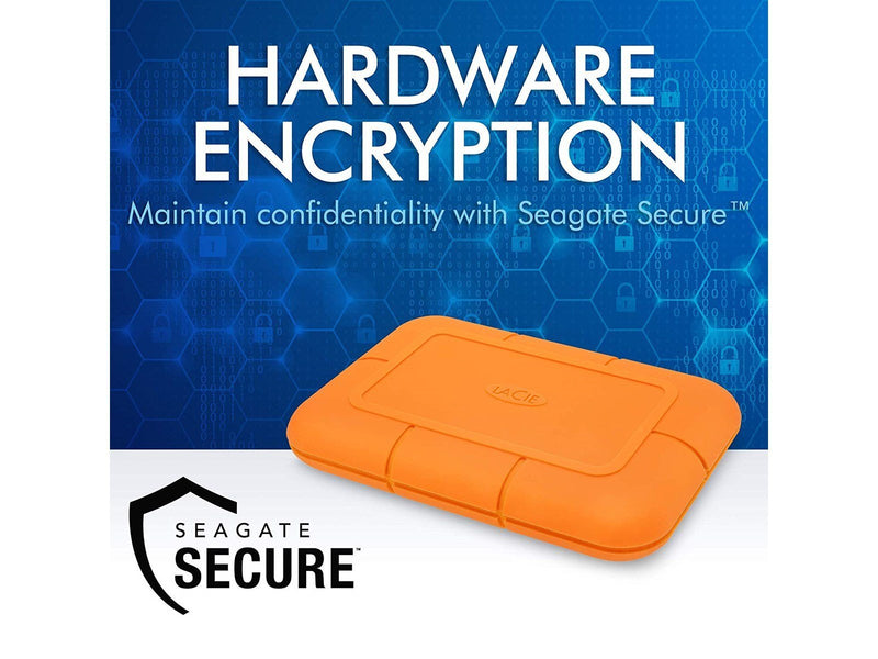 LaCie Rugged SSD USB-C Portable - 4TB - Orange - Extern SSD - Thunderbolt 3