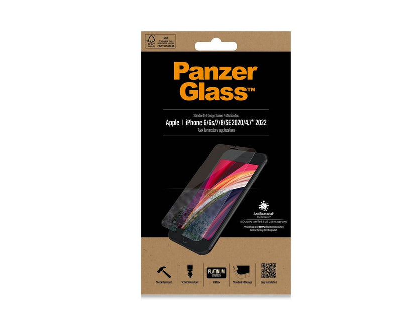 PanzerGlass Screen Protector Apple iPhone 8 | 7 | 6s | 6 | SE (2020/2022) | Standard Fit