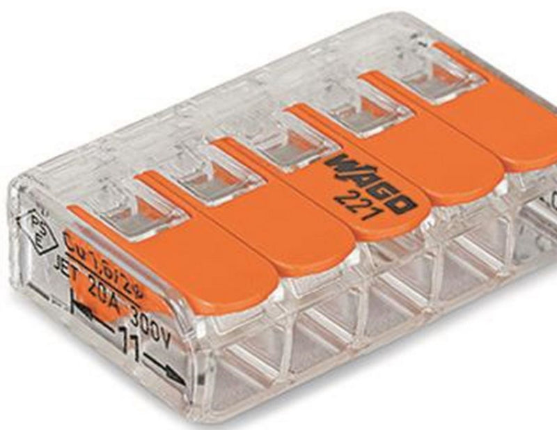 WAGO SAMLEMUFFE 5X0.2-4MM2 TRANSPARANT