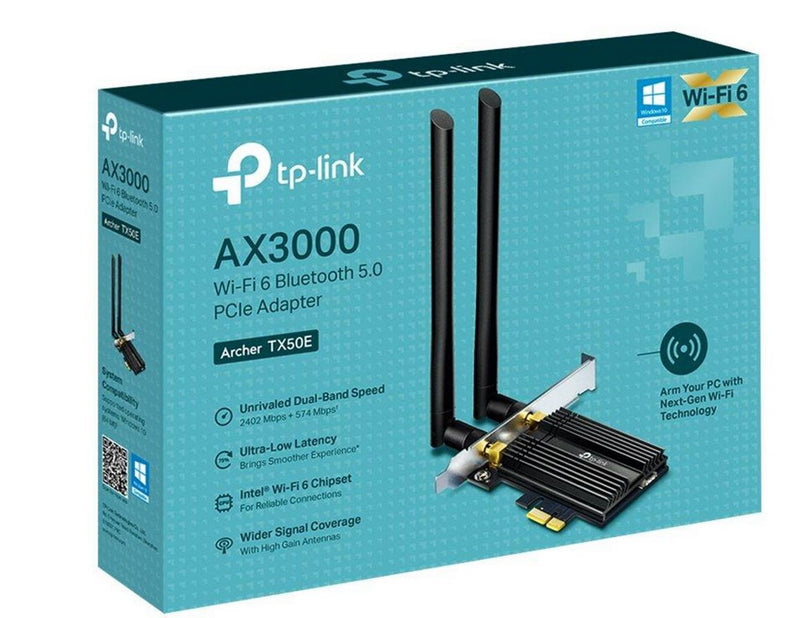 TP-Link Archer TX50E AX3000 Wi-Fi 6 Bluetooth 5.0 PCIe Adapter