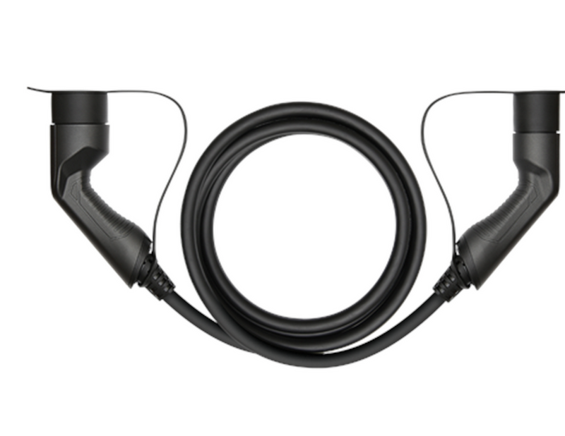 Deltaco e-Charge EV-3203 Ladekabel für Elektroautos, Typ 2 zu Typ 2, 3 Phasen, 32 A, 22 kW, 3m, schwarz