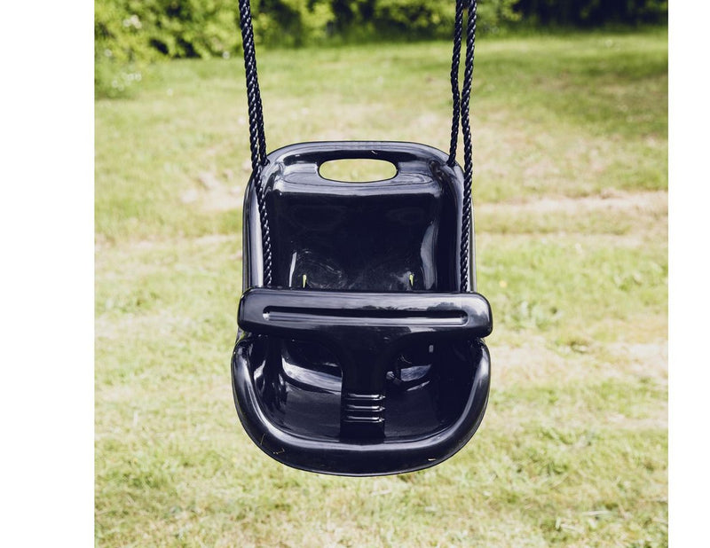 Nordic Play baby swing black with black rope