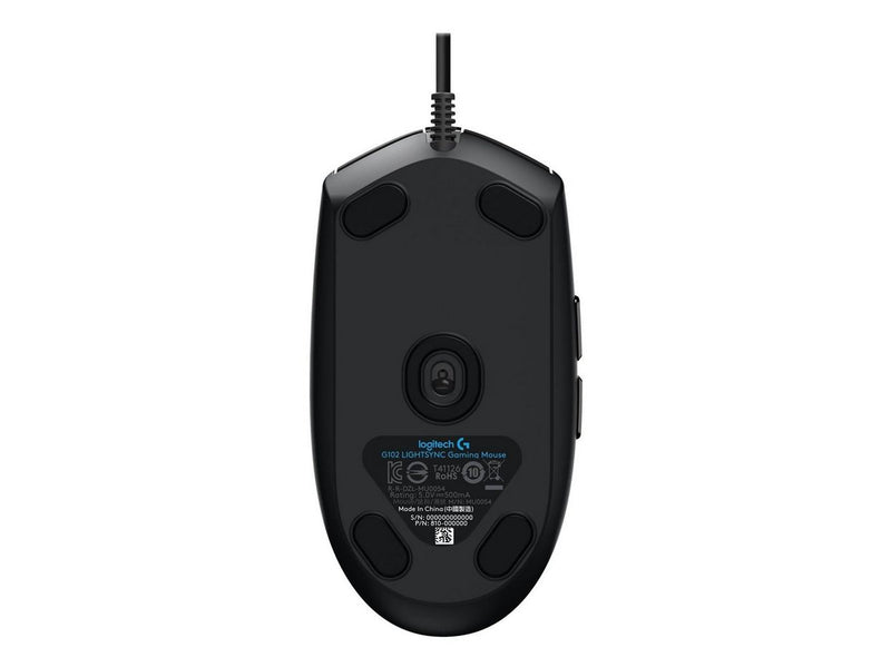 Logitech G102 LIGHTSYNC - Black - Gaming Maus (Schwarz mit RGB)