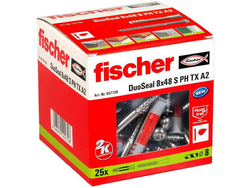 Fischer DuoSeal 8 x 48 S PH TX A2 (25 pcs.)