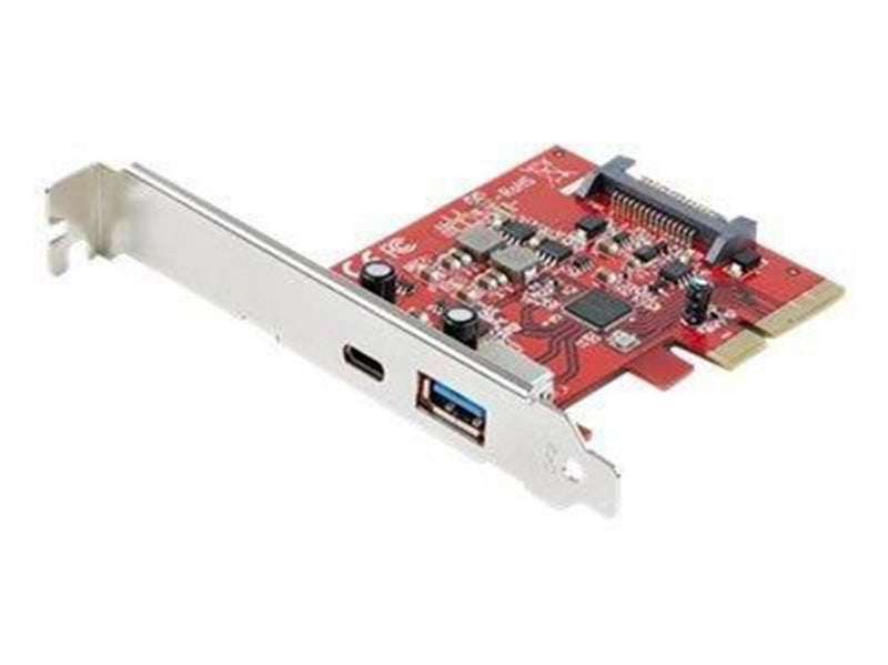 StarTech.com 2-Port 10Gbps USB-A & USB-C PCIe Card Adapter - USB 3.1 Gen 2 PCI Express Expansion Add-On Card - Windows macOS Linux - USB adapter