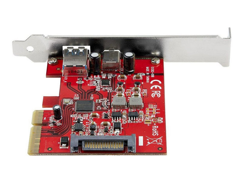StarTech.com 2-Port 10Gbps USB-A & USB-C PCIe Card Adapter - USB 3.1 Gen 2 PCI Express Expansion Add-On Card - Windows macOS Linux - USB adapter