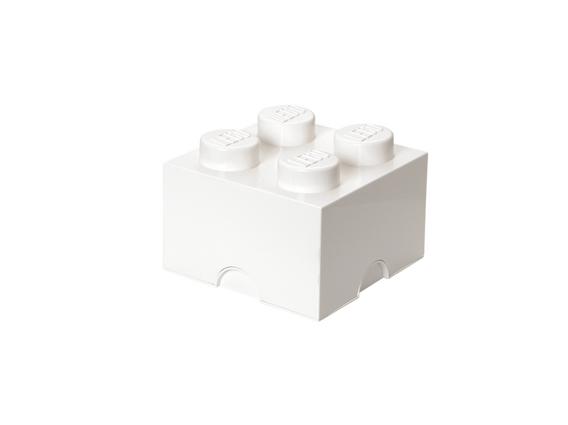 LEGO Aufbewahrungsstein, 4 Noppen, weiß