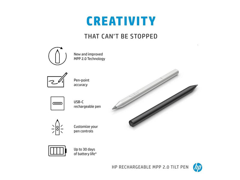 HP Rechargeable Tilt Pen - Digital pen (Grau)