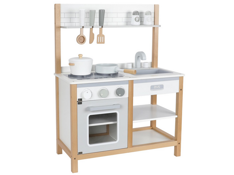 Nordic Play Play kitchen with accessories Nature