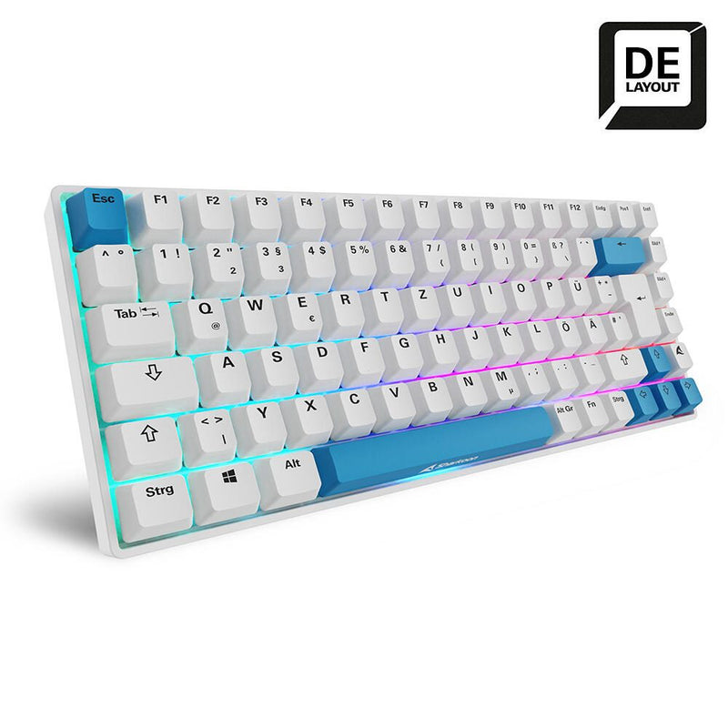 Sharkoon SKILLER SGK50 S3 PBT White Gaming-Tastatur, Gateron G Pro 3.0 Yellow
