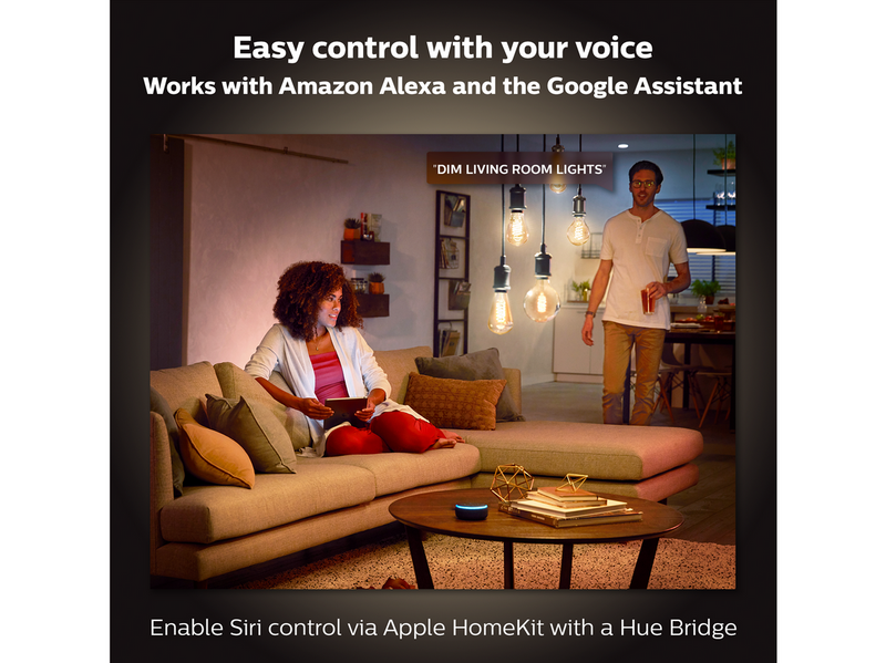 Philips Hue White Filament G125 E27 Globe Bulb - BT