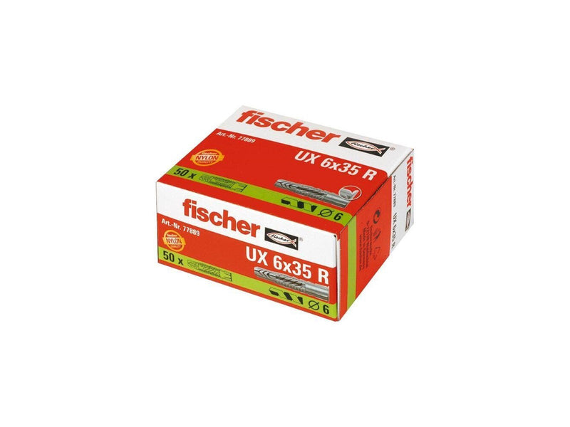 Fischer Universal plug UX 6 x 35 R with rim in carton (50 pcs.)