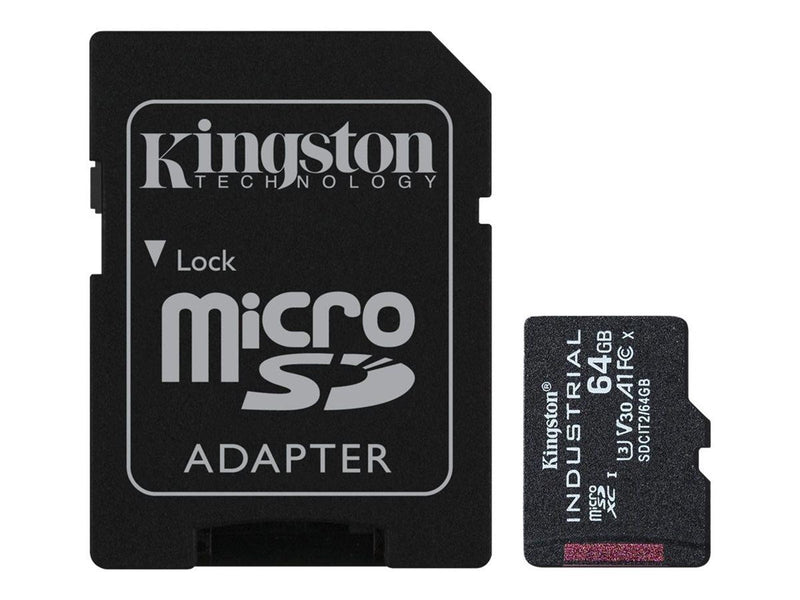 Kingston Industrial microSD/SD - 100MB/s - 64GB
