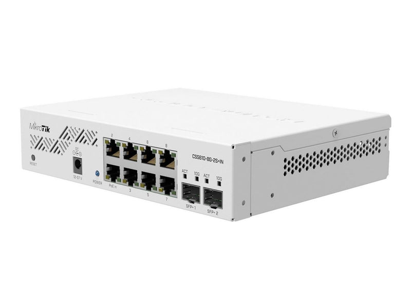 MikroTik CSS610-8G-2S+IN Cloud Smart 10-Port Switch (8x 1G RJ45 / 2x 10G SFP+)