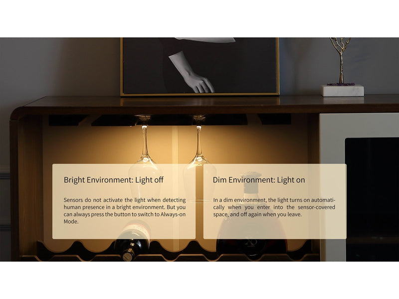 Yeelight Motion Sensor Closet Light Black 20cm