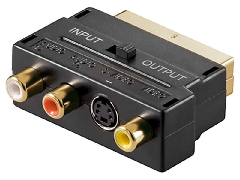 Pro SCART to composite audio/video and S-Video adapter IN/OUT