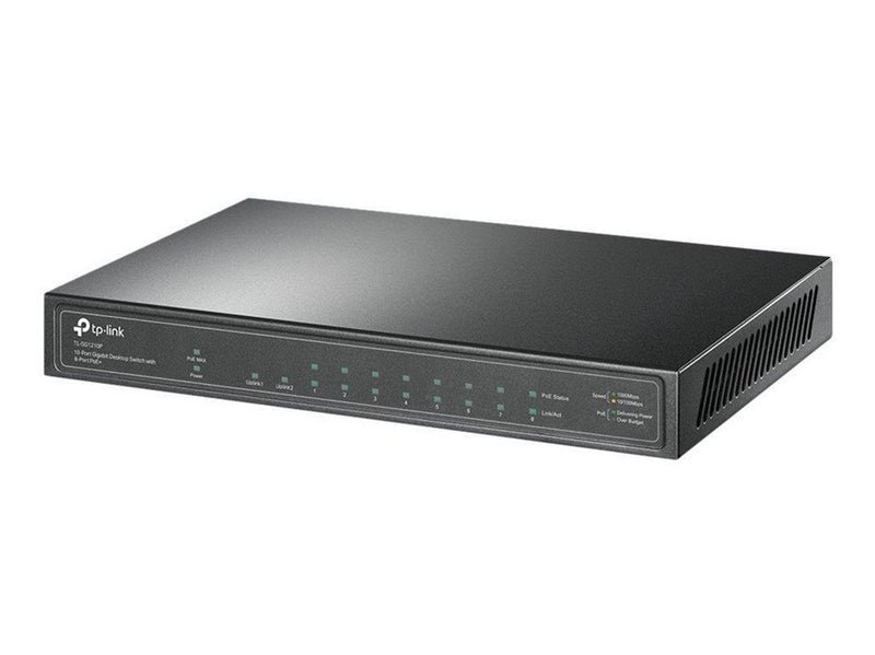 TP-Link TL-SG1210P 10-Port Gigabit Desktop Switch with 8-Port PoE+