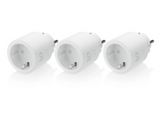 Deltaco SMART HOME switch WiFi 2.4GHz 1xCEE 7/3 10A timer 220-240V 3-pack white