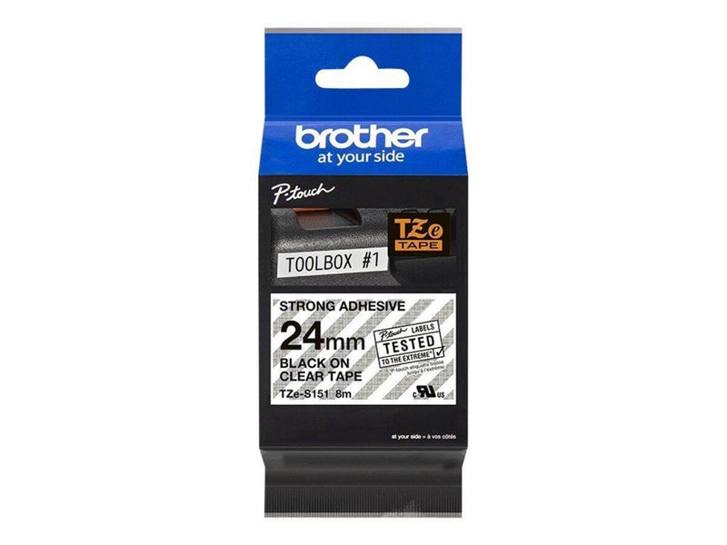 Brother Tape brother 24mm black/clear - tze-s151