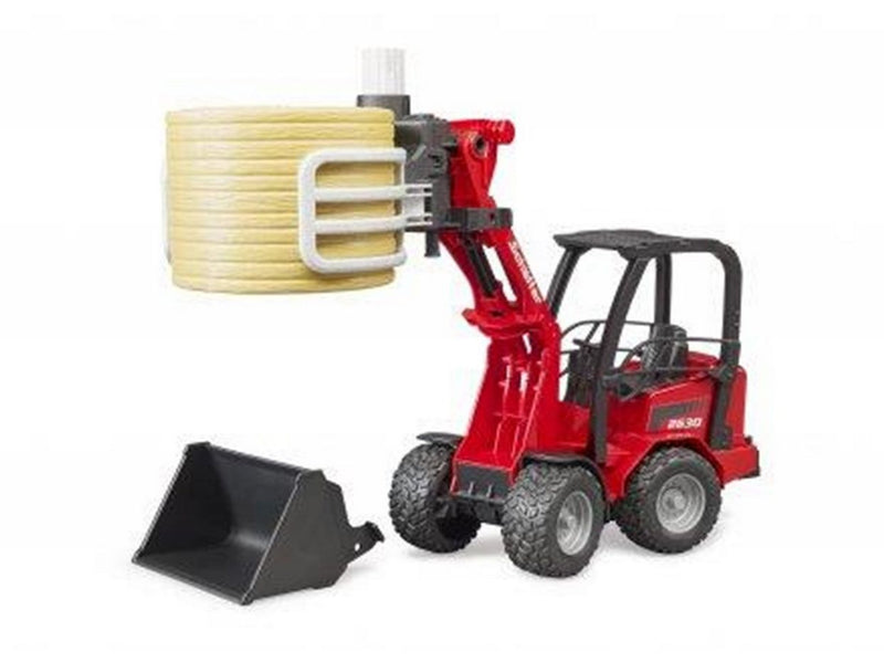 Bruder Schäffer Compact loader 2630 with bale gripper and 1 bale toy