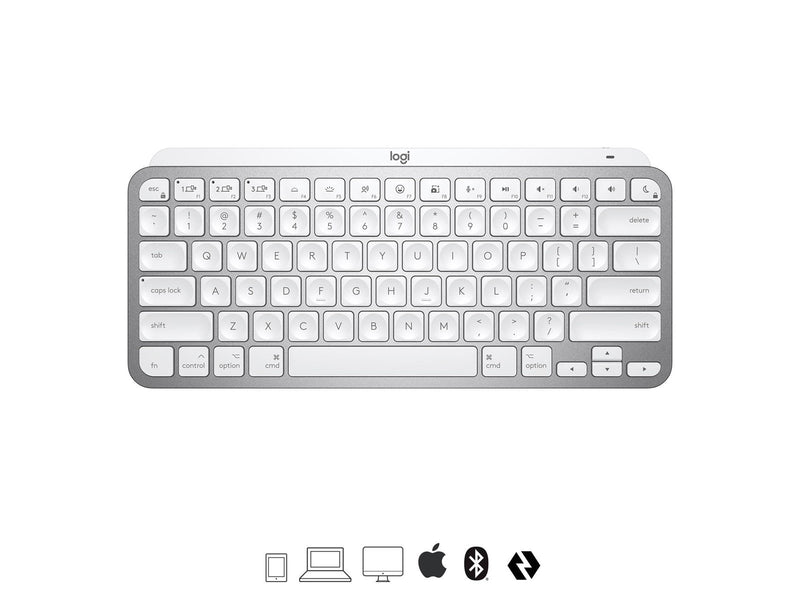 Logitech MX Keys Mini For Mac Wireless Keyboard - Pale Grey - US - Tastaturen - Englisch - US - Grau