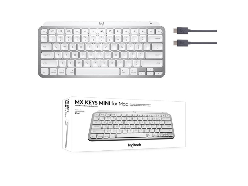Logitech MX Keys Mini For Mac Wireless Keyboard - Pale Grey - US - Tastaturen - Englisch - US - Grau