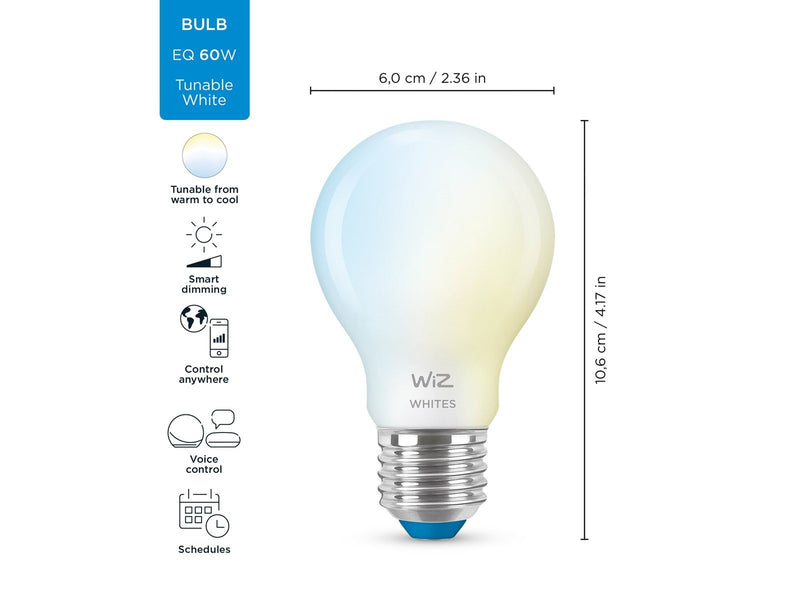 WiZ Standard E27 bulb frosted glass