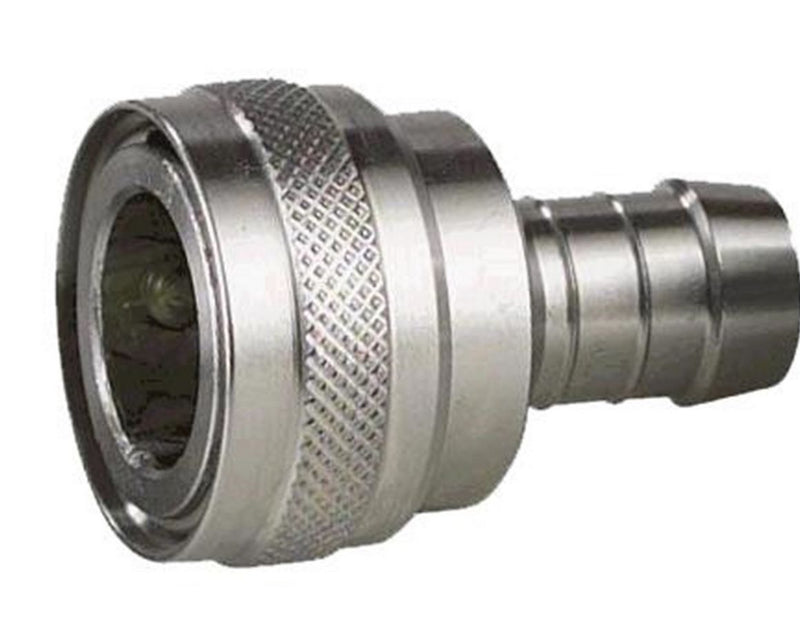 Nito 1/2" stainless steel coupler with 1/2" hose tail