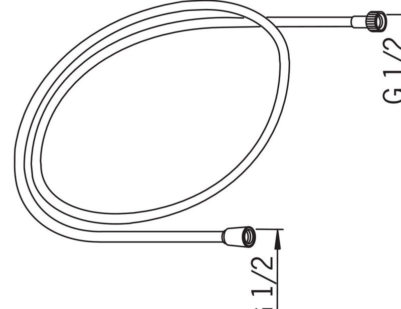Oras shower hose 1500mm chrome
