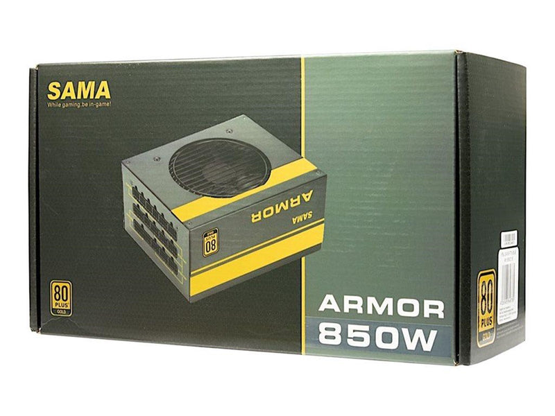 Inter-Tech SAMA FTX-850-B Armor Netzteile - 850 Watt - 120 mm - ATX 2.4 - 80 Plus Gold zertifiziert