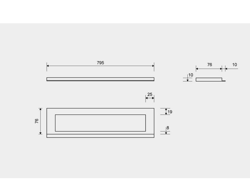 Unidrain HighLine Colour frame 800/10 mm Brass
