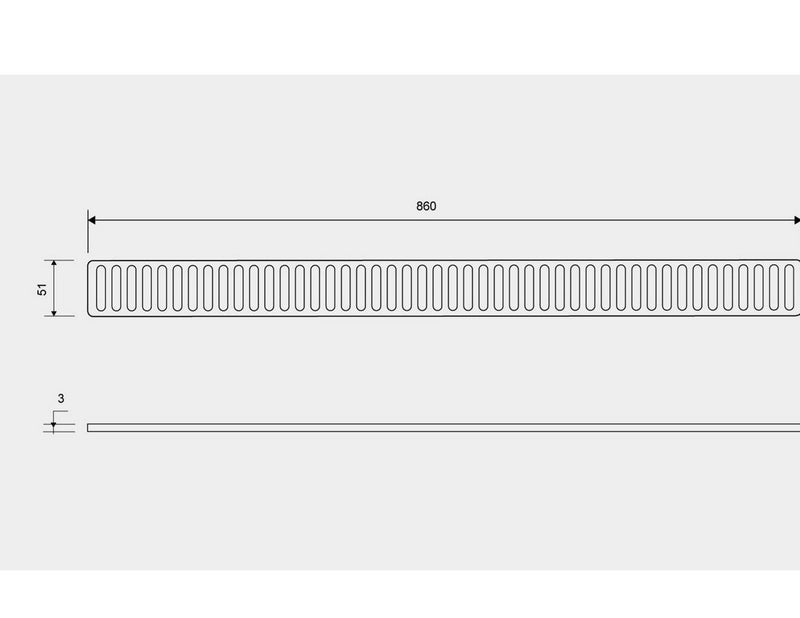 Unidrain ClassicLine grating Column 900 mm